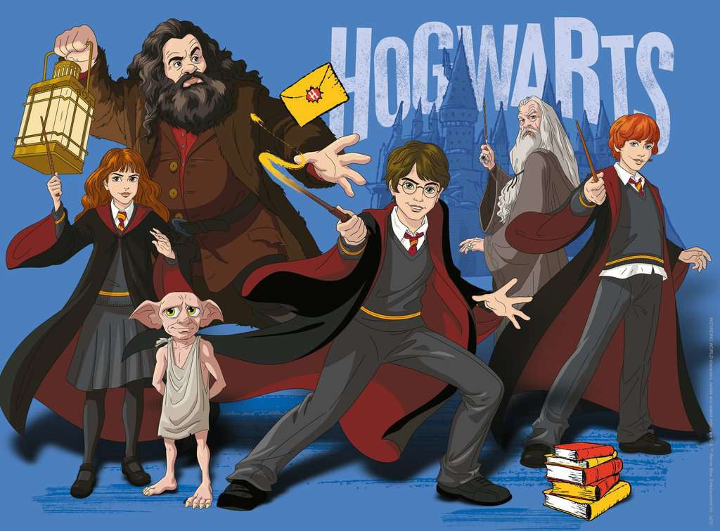 Kinderpuzzel 300 XXL stukjes - Harry Potter en Zweinstein