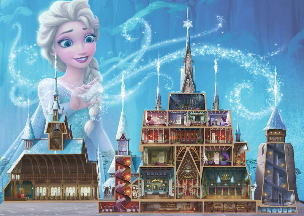 Puzzel 1000 stukjes - Disney Castles: Elsa