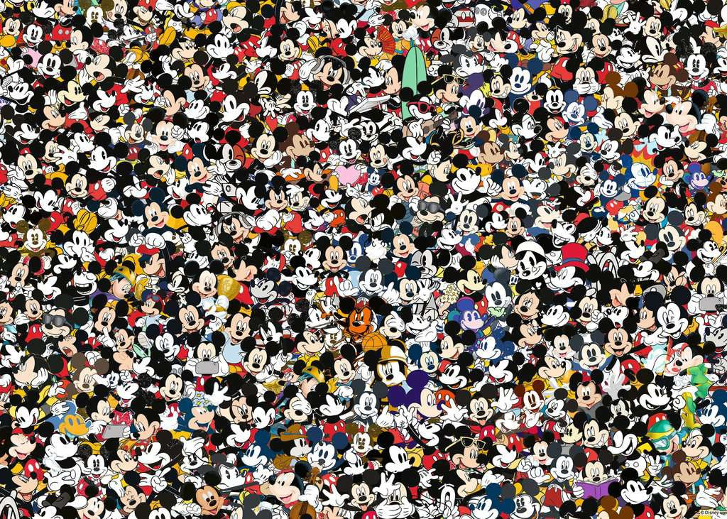 Puzzel 1000 stukjes - Mickey Mouse Challenge