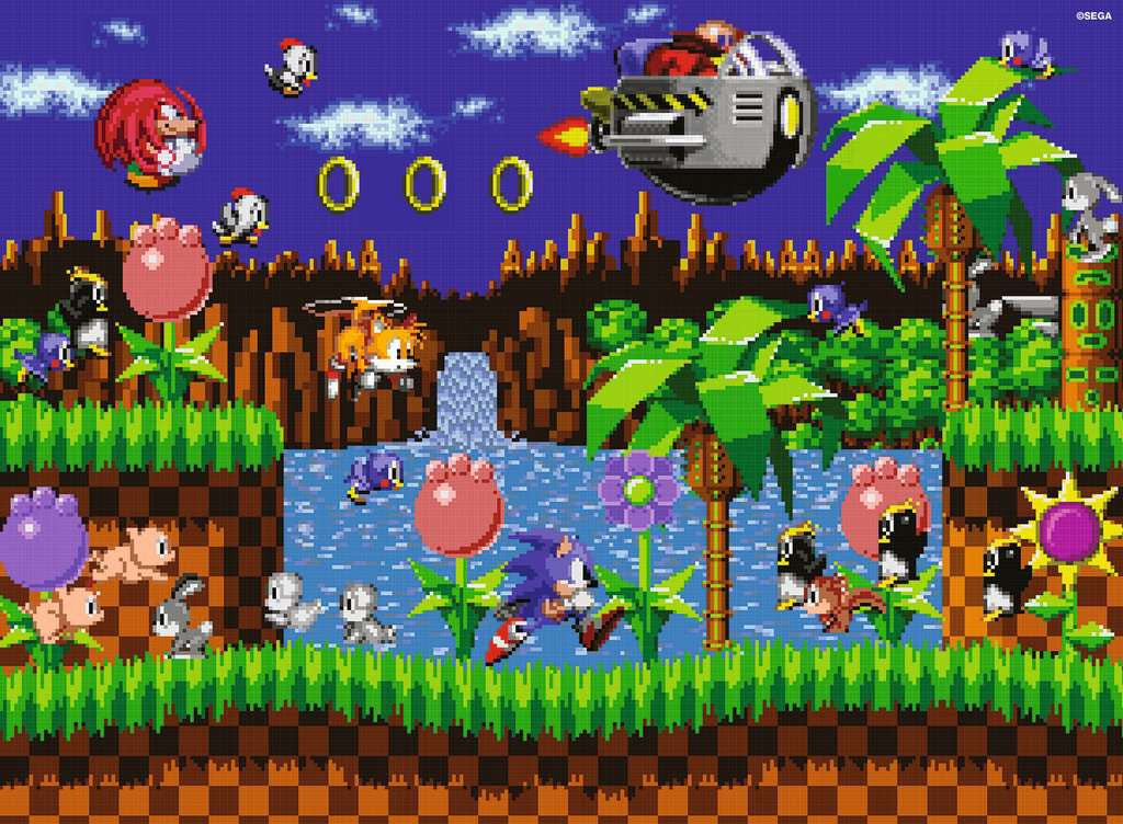 Puzzel 500 stukjes - Classic Sonic