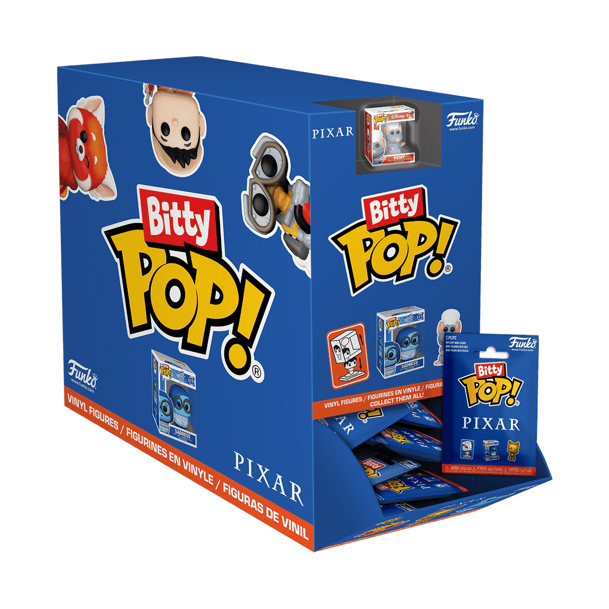 Display met 32 Funko Bitty Pop! Pixar blind bags