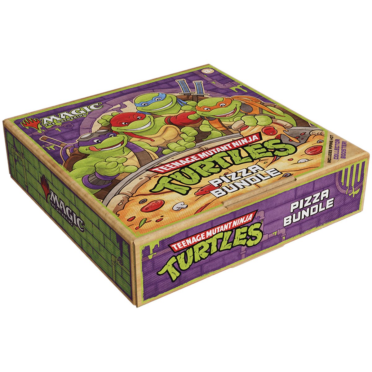 Magic: The Gathering Teenage Mutant Ninja Turtles Pizza Bundle in een pizzadoos, Engelstalig