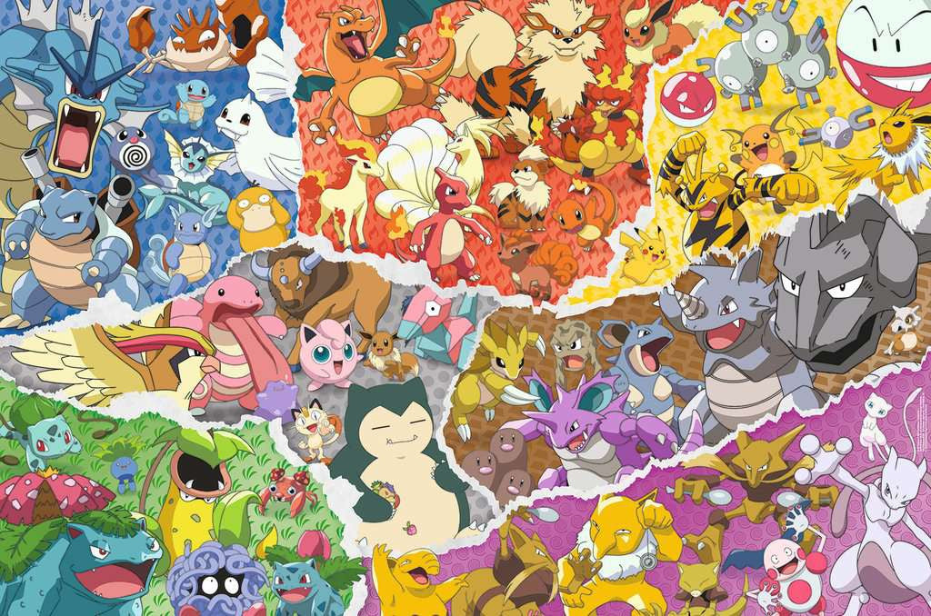 Puzzel 5000 stukjes - Pokémon Allstars