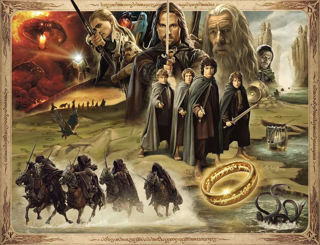 Puzzel 2000 stukjes - The Lord of the Rings: Fellowship of the Ring