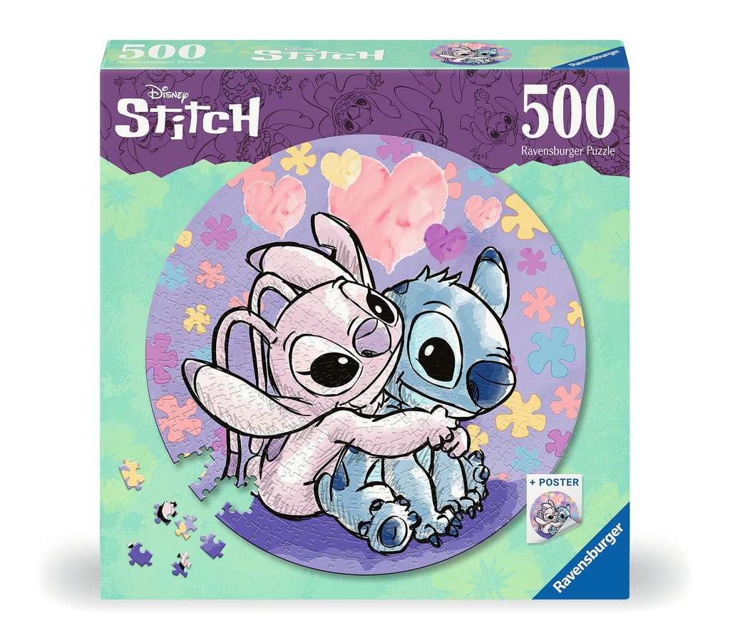 Ronde puzzel 500 stukjes - Disney Stitch