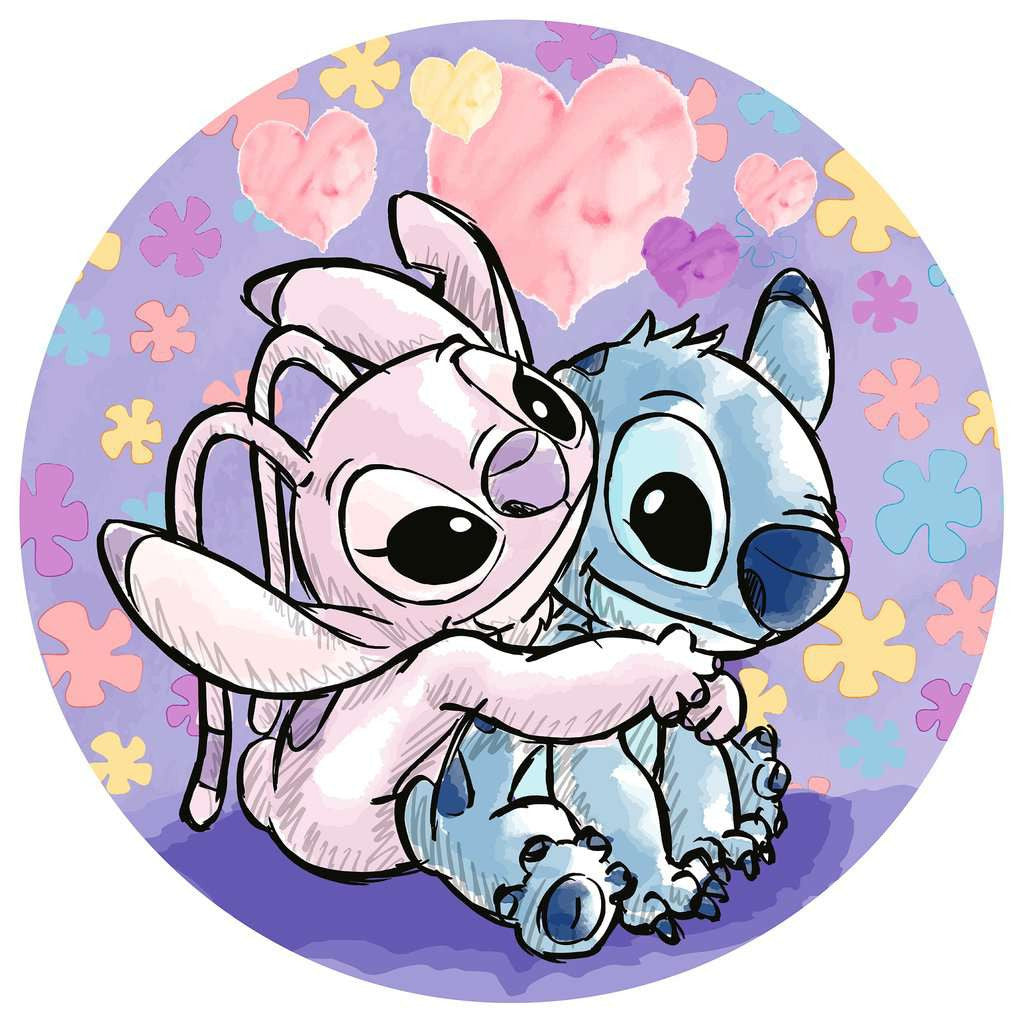 Ronde puzzel 500 stukjes - Disney Stitch