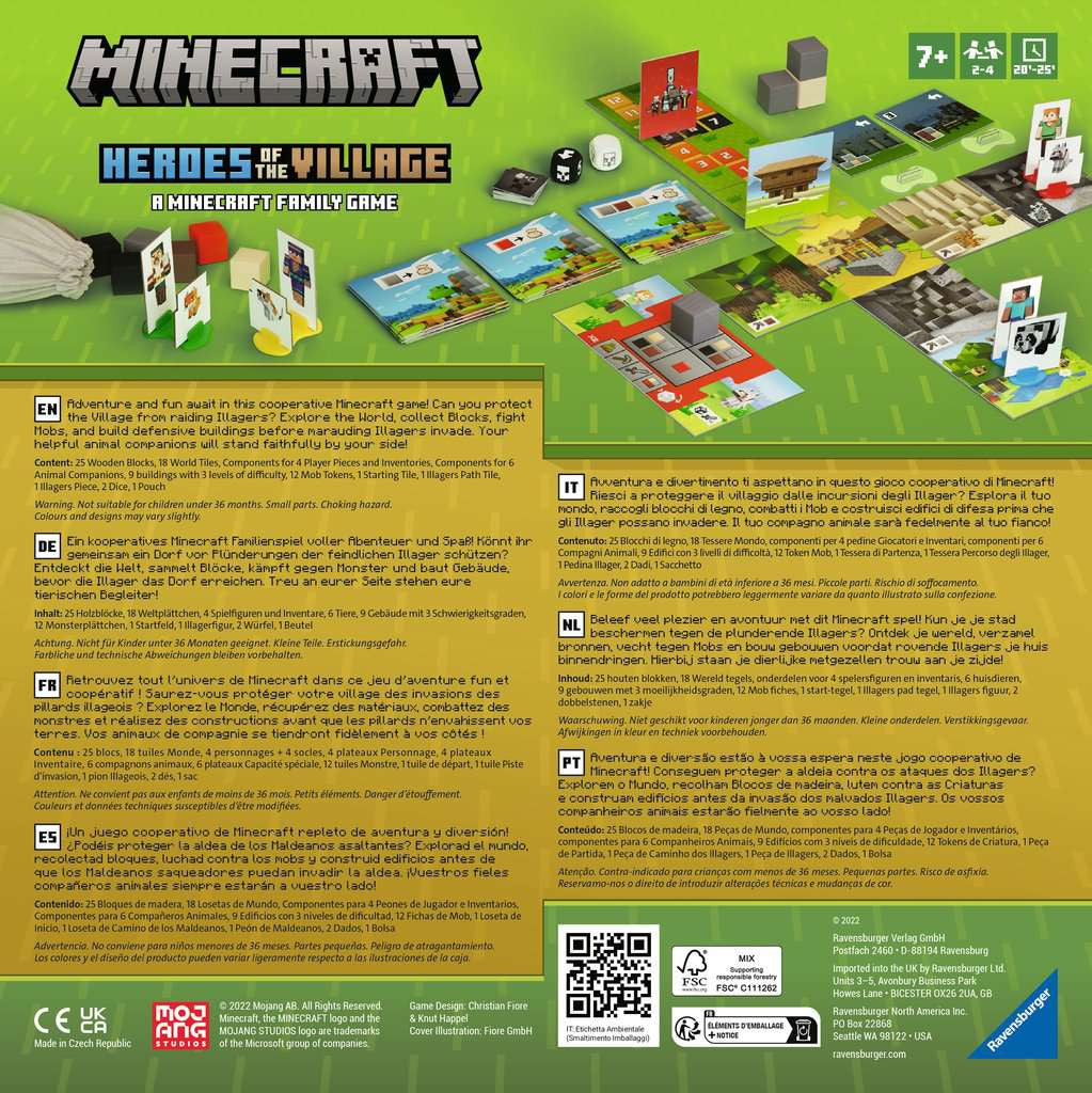 Minecraft junior: Heroes of the village - Bordspel van 7 jaar