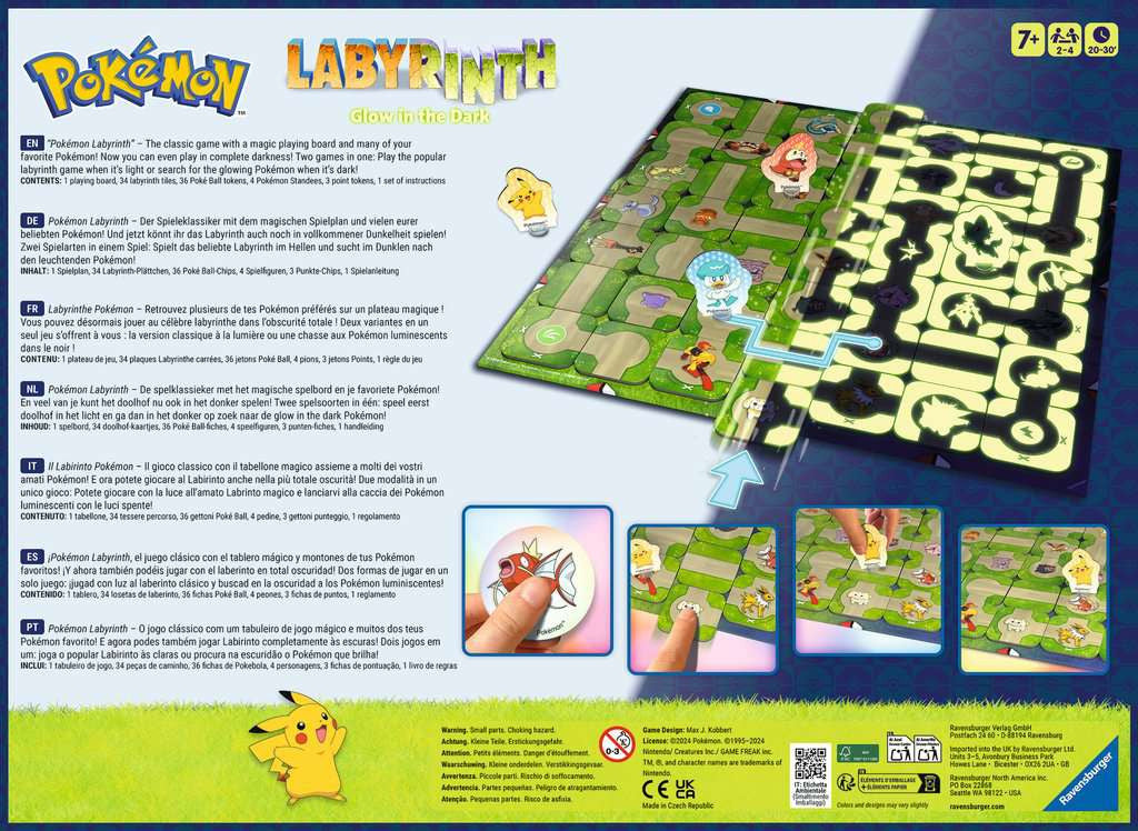 Pokémon Labyrinth Glow in the Dark - Bordspel van 7 jaar