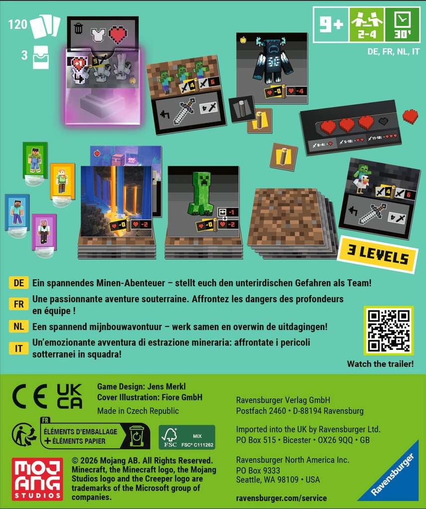 Minecraft Digging Down - Kaartspel van 9 jaar