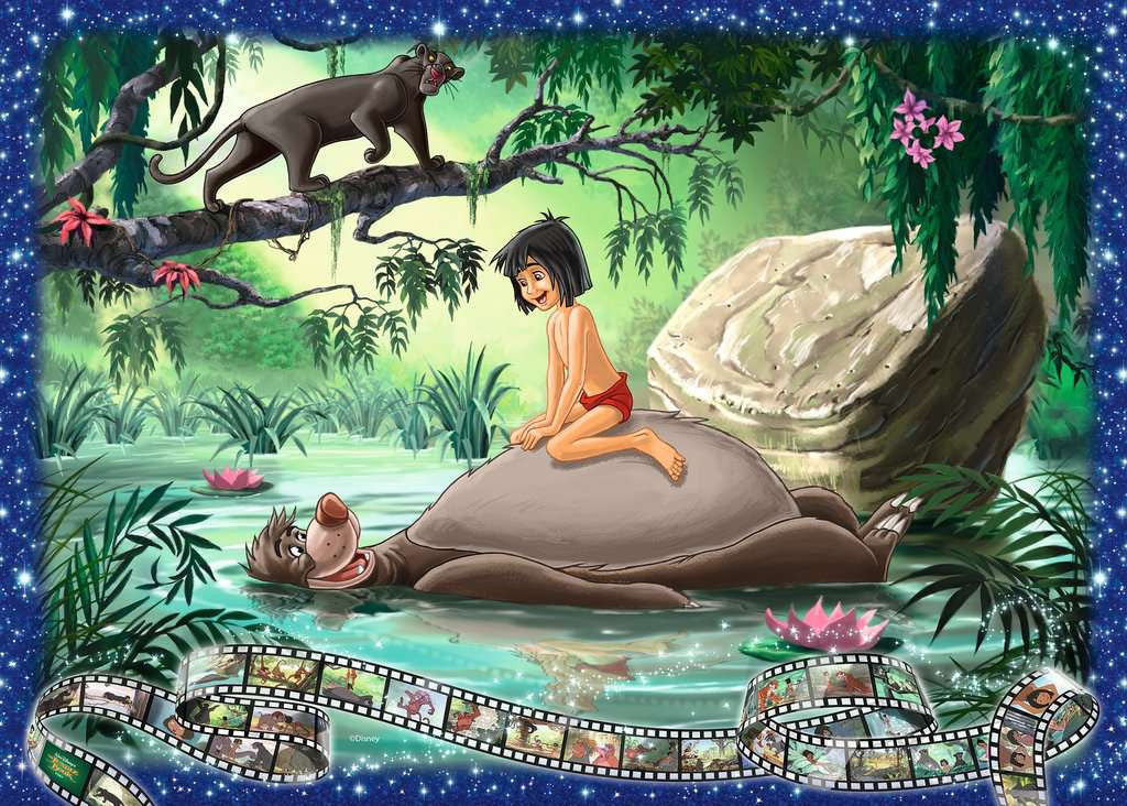 Puzzel van 1000 stukjes Disney Jungle Book Collector's Edition, gelegde puzzel