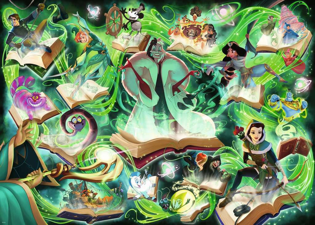 Puzzel 1000 stukjes - Disney Lorcana: Glimmers of the Realm, Emerald