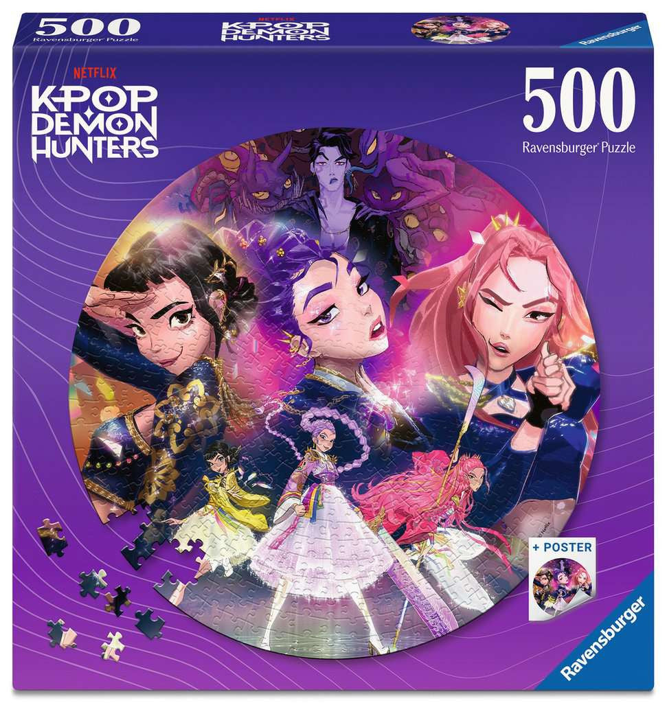 Ronde puzzel 500 stukjes - KPop Demon Hunters