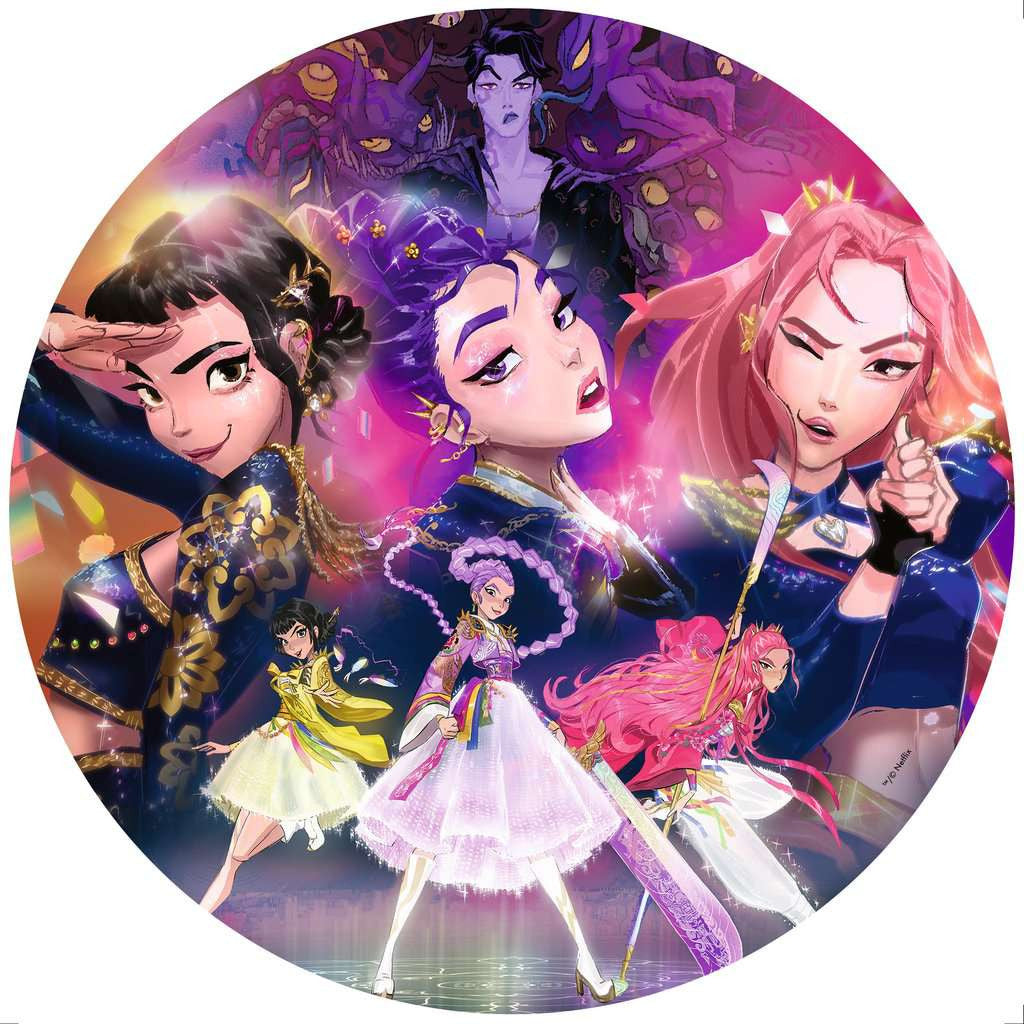 Ronde puzzel 500 stukjes - KPop Demon Hunters