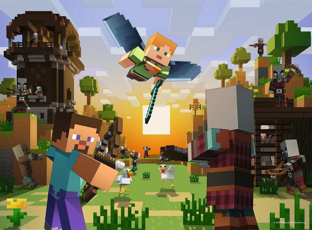 Kinderpuzzel 150 XXL stukjes - Minecraft