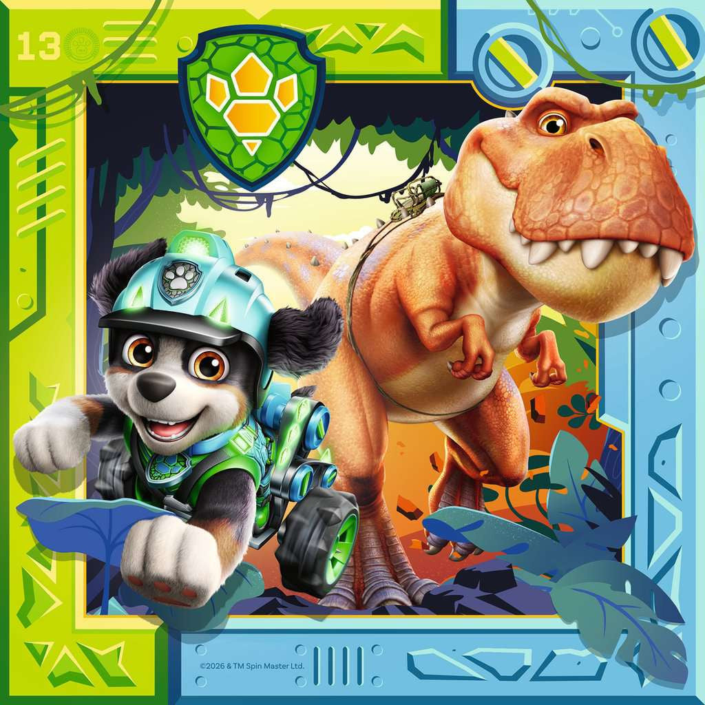 Kinderpuzzel 3x49 stukjes - Paw Patrol Dino