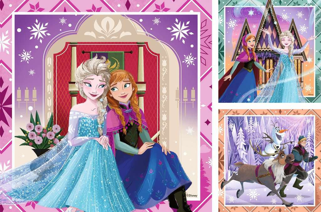 Kinderpuzzel 3x49 stukjes - Disney Frozen
