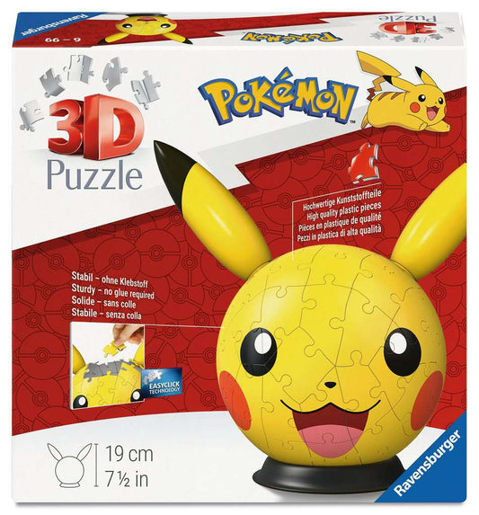 3D Puzzel 72 stukjes - Pikachu met oren