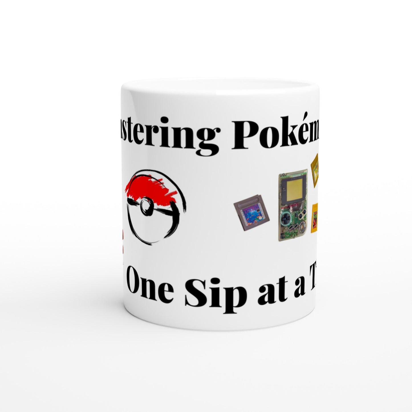 Mastering Pokémon, One Sip at a Time! Witte keramische mok