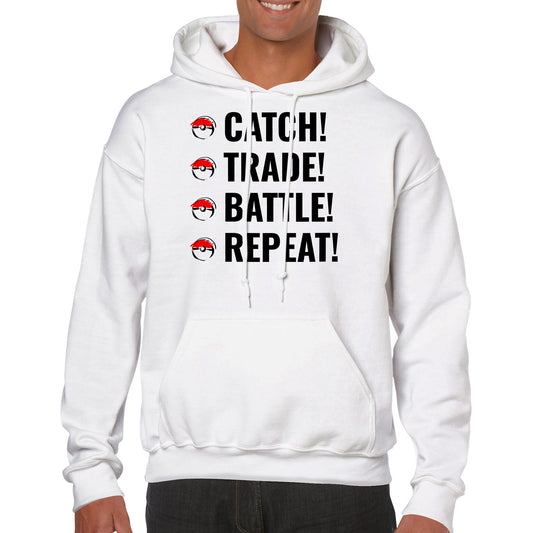 Pokémon Catch Trade Battle Repeat uniseks hoodie XL