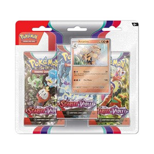 Scarlet & Violet: Arcanine 3-Pack Blister (Enkel afhalen in Temse - Geen Verzending)
