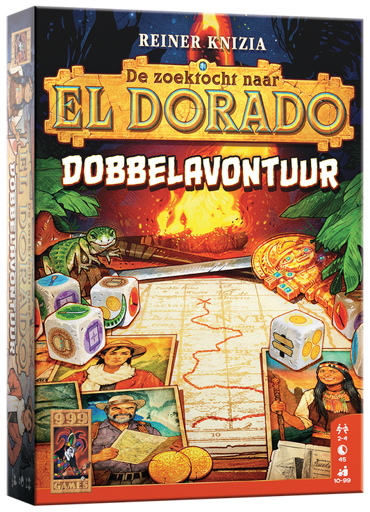 De Zoektocht naar El Dorado: Dobbelavontuur - dobbelspel van 999 Games (NL)