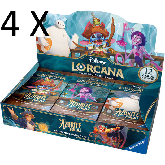 CASE 4 X Disney Lorcana: Azurite Sea Booster Box Preorder release 15 november 2024