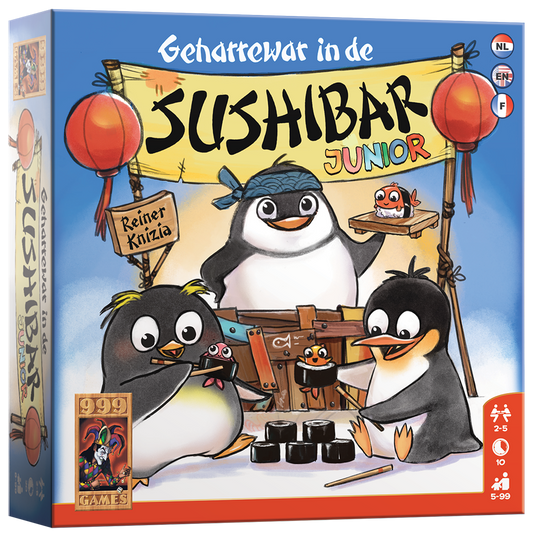 Geharrewar in de Sushibar Junior - kinderspel van 999 Games (FR/NL/EN)