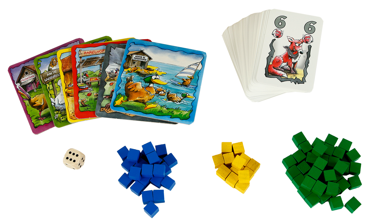Speelmateriaal van Graantje de Voorste, kaartspel van 999 Games