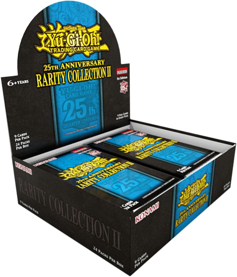 Yu-Gi-Oh! 25th Anniversary Rarity Collection II boosters in de display