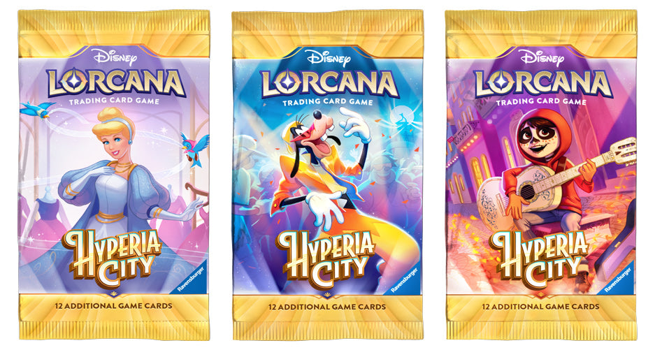 Disney Lorcana Hyperia City booster van 12 kaarten, Engelstalig