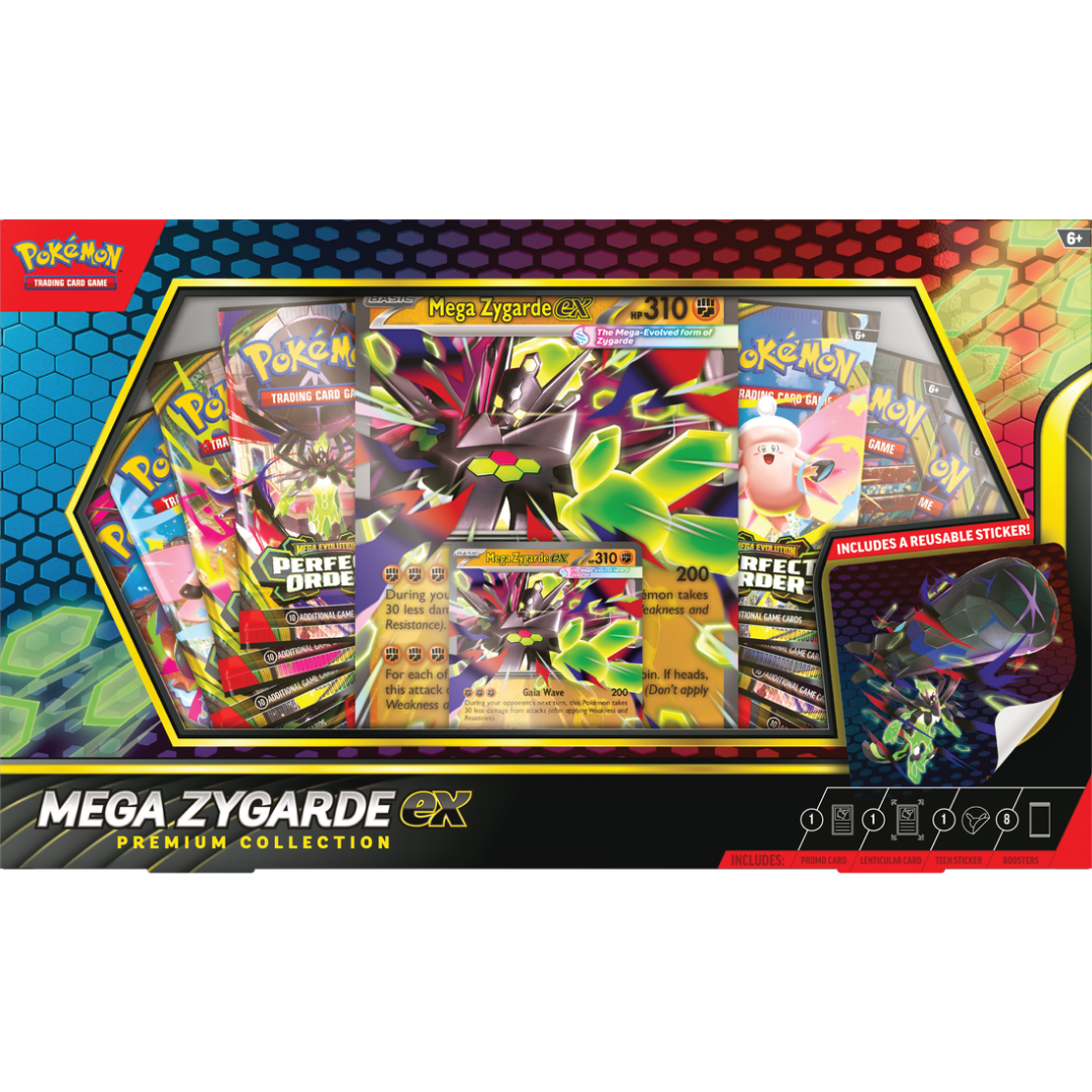 Pokémon TCG Mega Zygarde ex Premium Collection, Engelstalige doos met promokaarten en 8 boosterpakjes