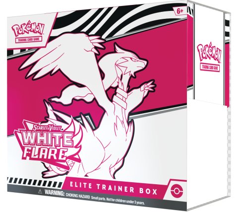 Pokemon - Scarlet & Violet White Flare Elite Trainer Box (Enkel afhalen in Temse - Geen Verzending) 1 Per Persoon