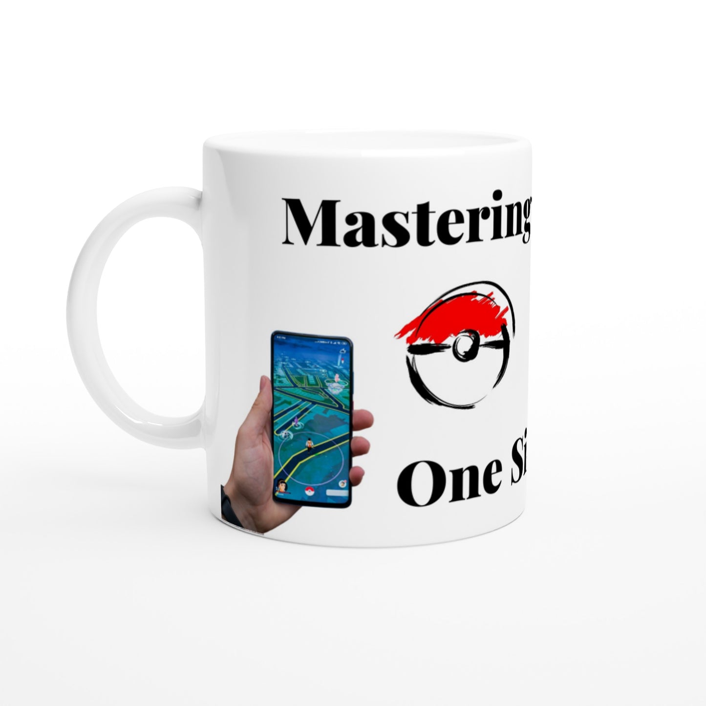 Mastering Pokémon, One Sip at a Time! Witte keramische mok