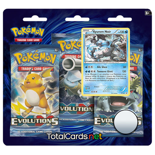 XY Evolutions - 3-Pack Blister Black Kyurem - EN